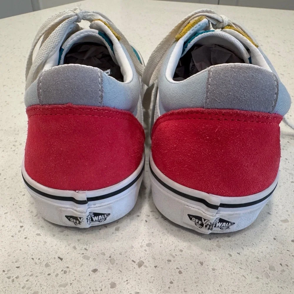 Vans Ward Sneakers Women 9.5 Multi Color Excellent Retro Skate Shoes